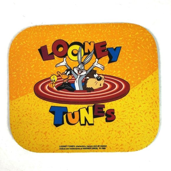 Looney Tunes Bugs Daffy Taz Tweety 1995 Vtg Foam Mouse Pad Licensed Old Stock - Picture 1 of 5